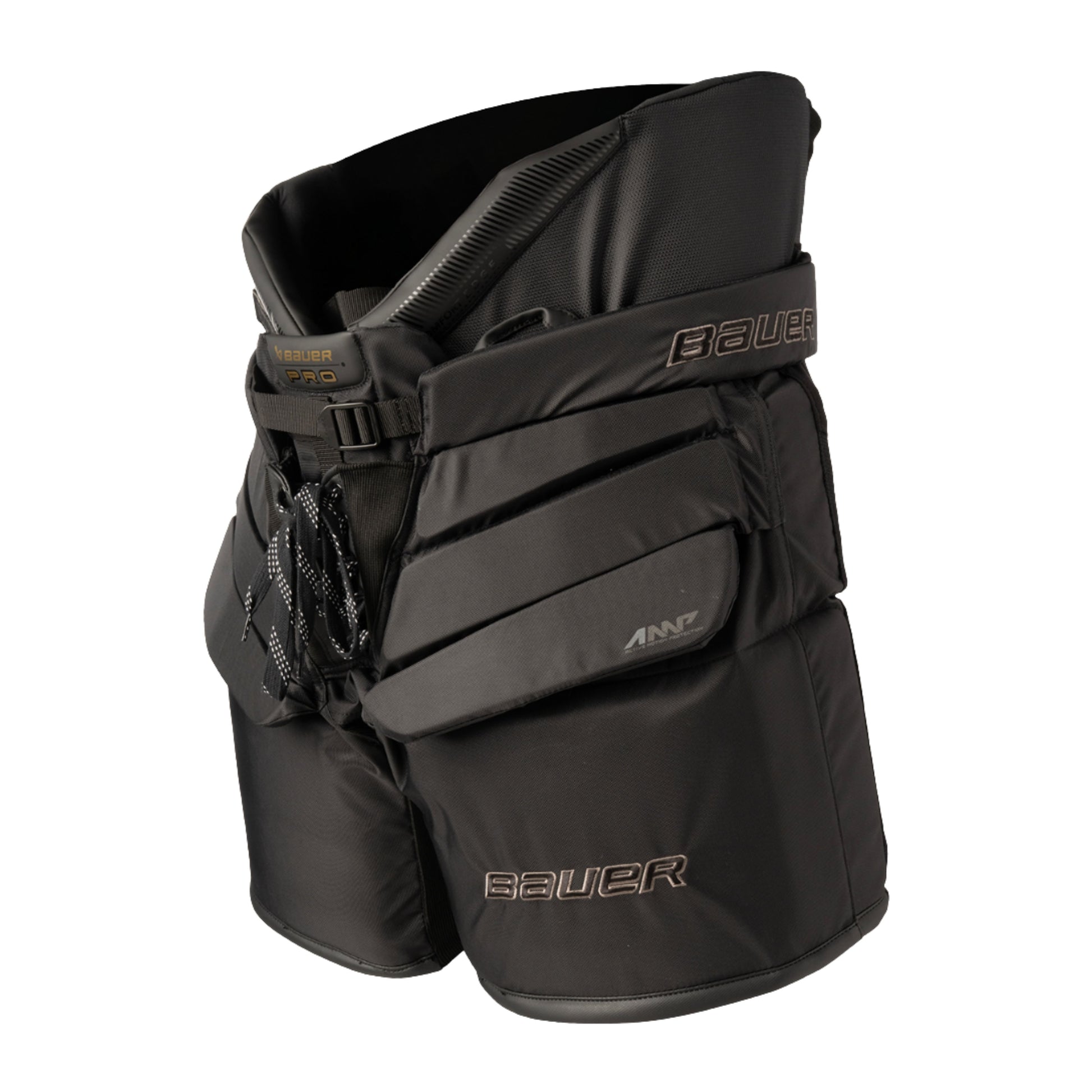 A photo of the Bauer Pro Intermediate Goalie Pants 2026 in colour black.