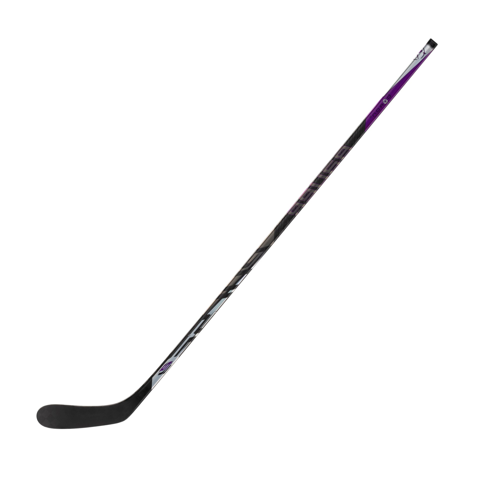 A photo of the Bauer Pulse 2 Hockey Stick in colour black, purple and silver.