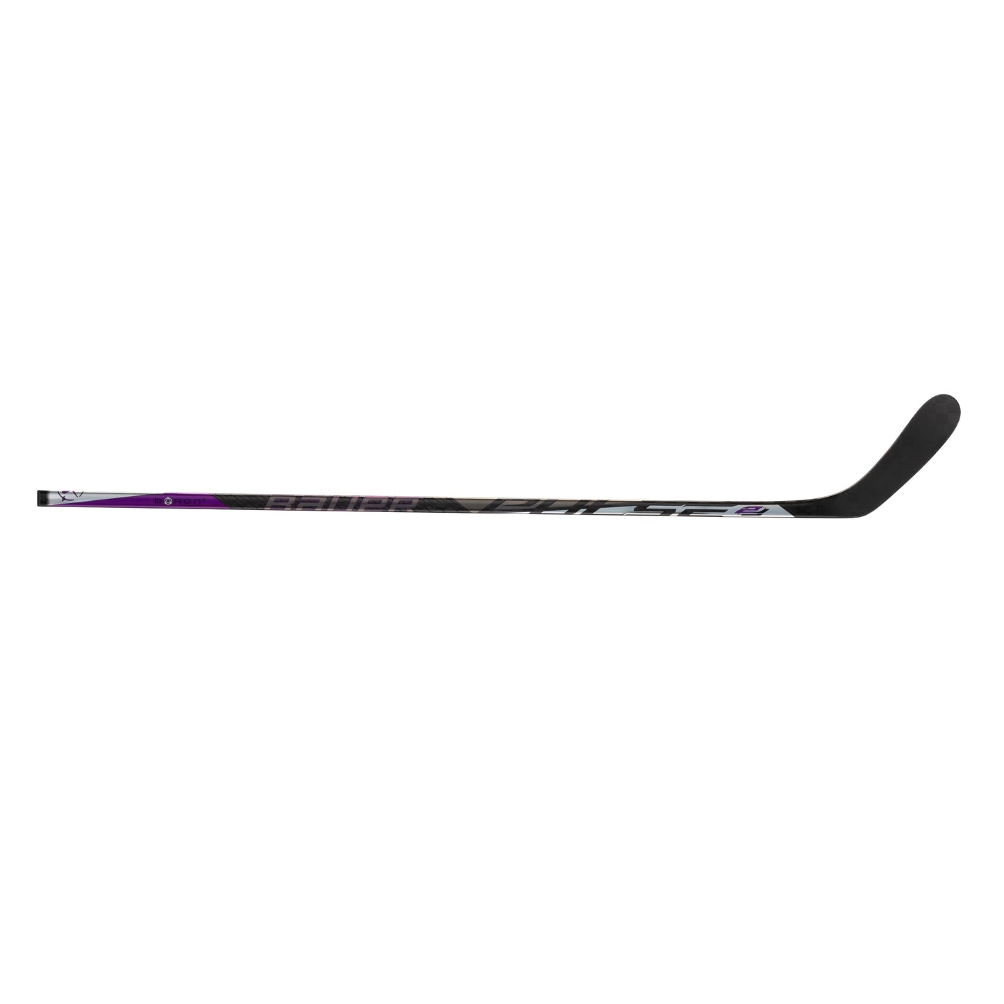 A photo of the Bauer Pulse 2 Hockey Stick in colour black, purple and silver.