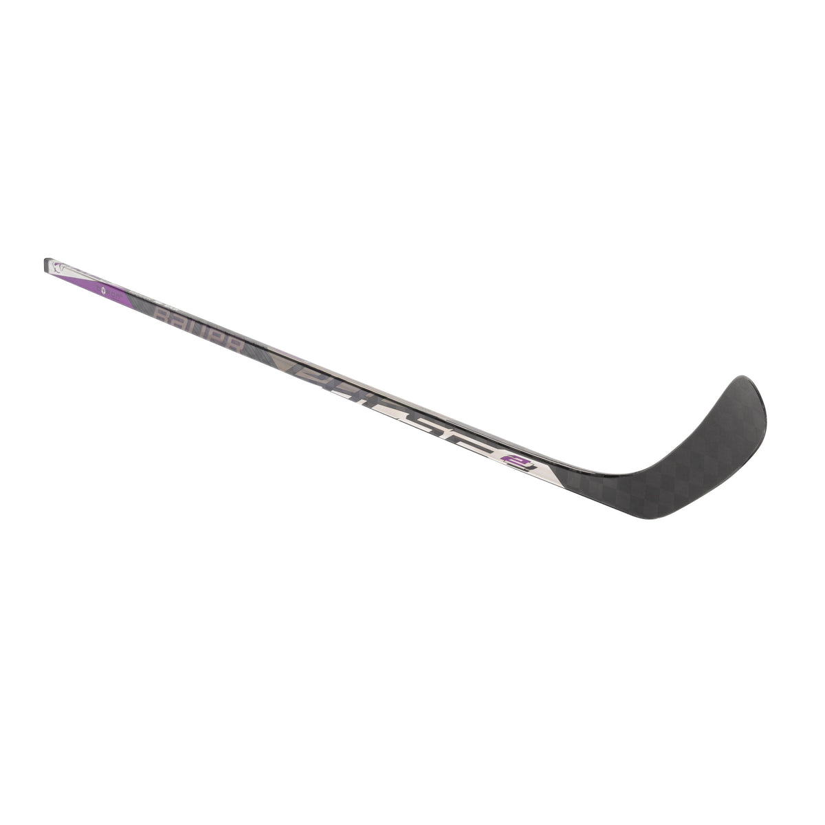 A photo of the Bauer Pulse 2 Hockey Stick in colour black, purple and silver.