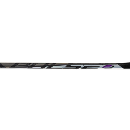A photo of the Bauer Pulse 2 Hockey Stick in colour black, purple and silver.