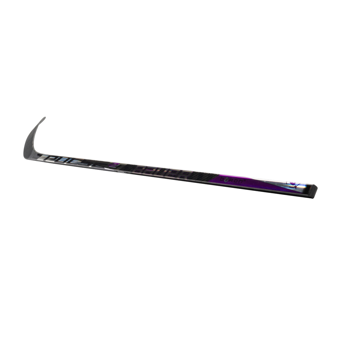 A photo of the Bauer Pulse 2 Hockey Stick in colour black, purple and silver.