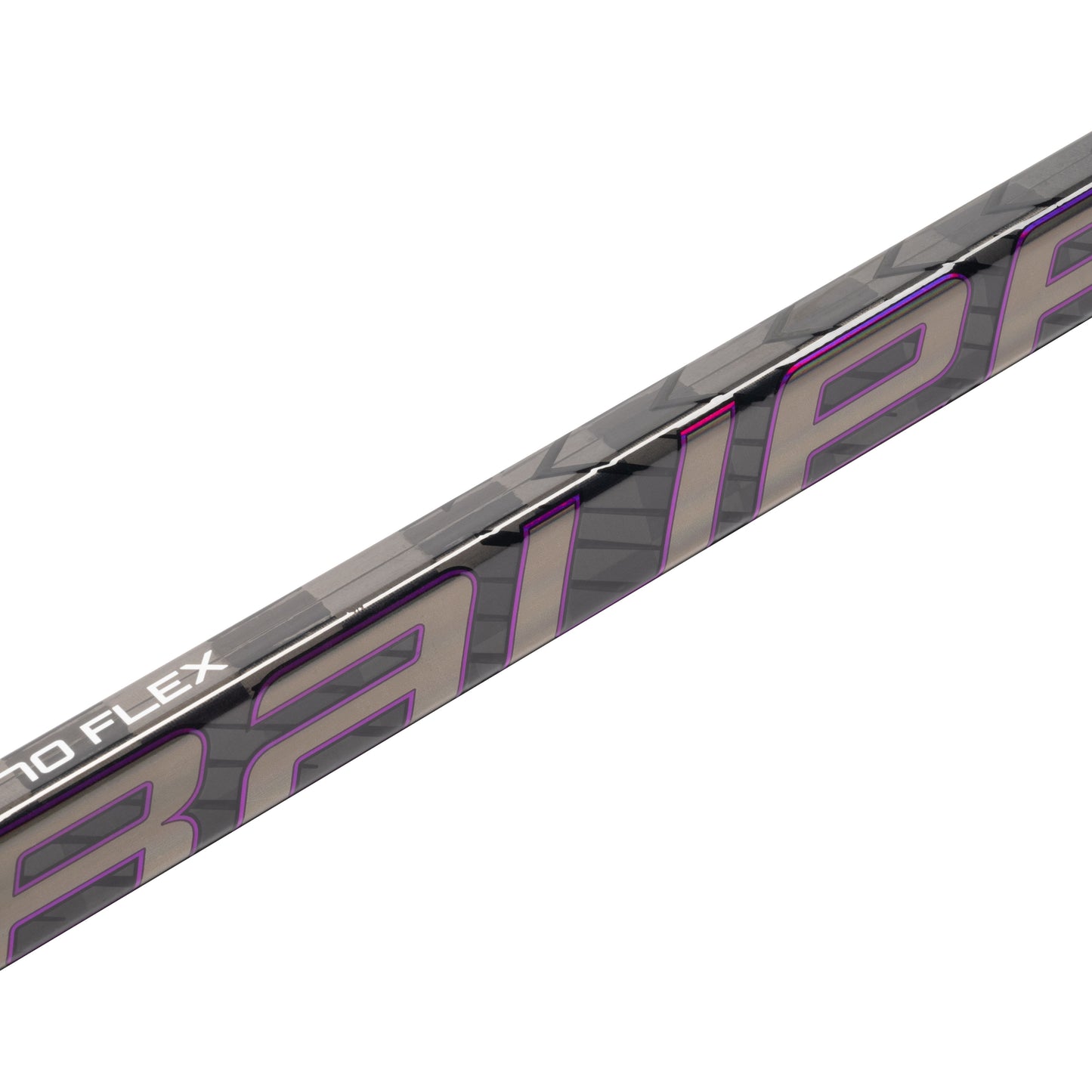 A photo of the Bauer Pulse 2 Hockey Stick in colour black, purple and silver.