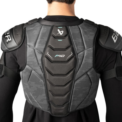 A photo of the Bauer Supreme F40 Senior Shoulder Pads in colour black.