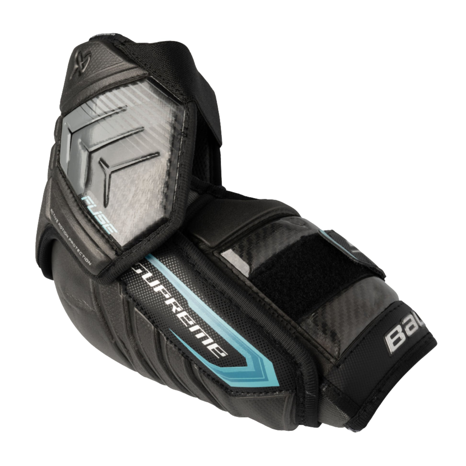 A photo of the Bauer Supreme Fuse Elbow Pads (2026) in colour black and blue.