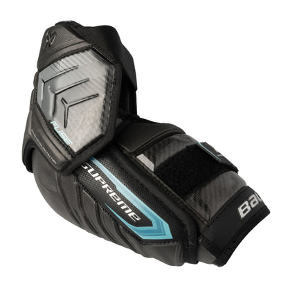 A photo of the Bauer Supreme Fuse Elbow Pads (2026) in colour black and blue.