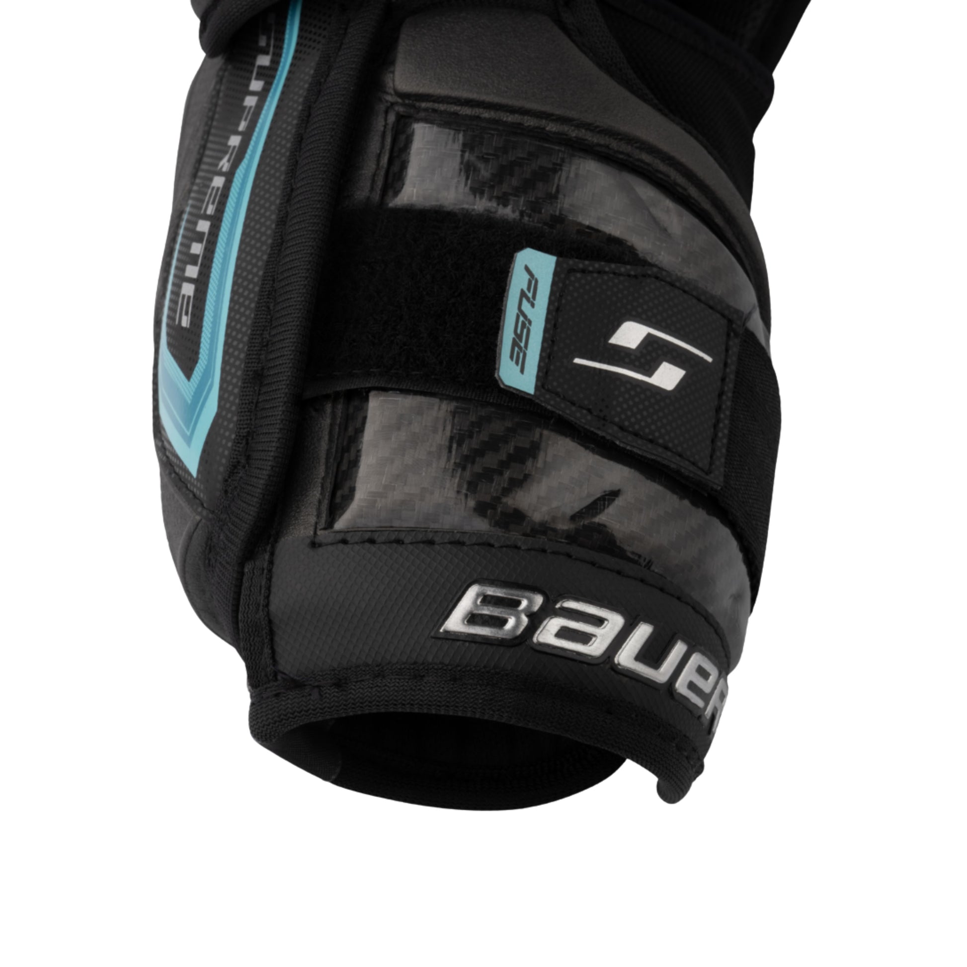 A photo of the Bauer Supreme Fuse  Elbow Pads (2026) in colour black and blue.
