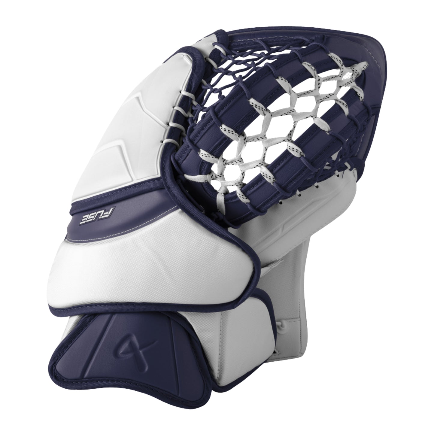 A photo of the Bauer Supreme Fuse Senior Goalie Catcher in colour white and navy.