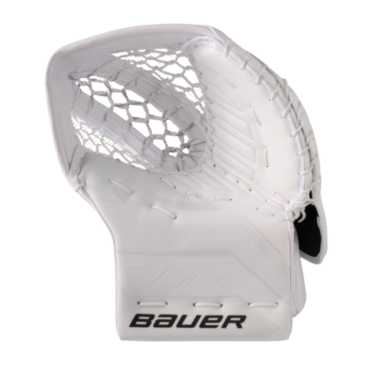 A photo of the Bauer Supreme Fuse Senior Goalie Catcher in colour white.