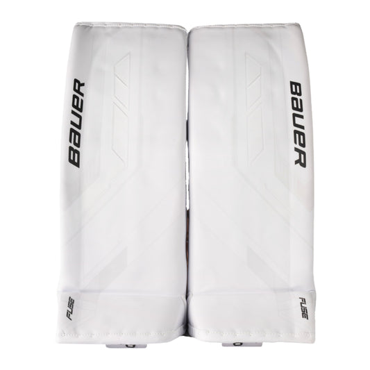 A photo of the Bauer Supreme Fuse Senior Goalie Pads in colour white.