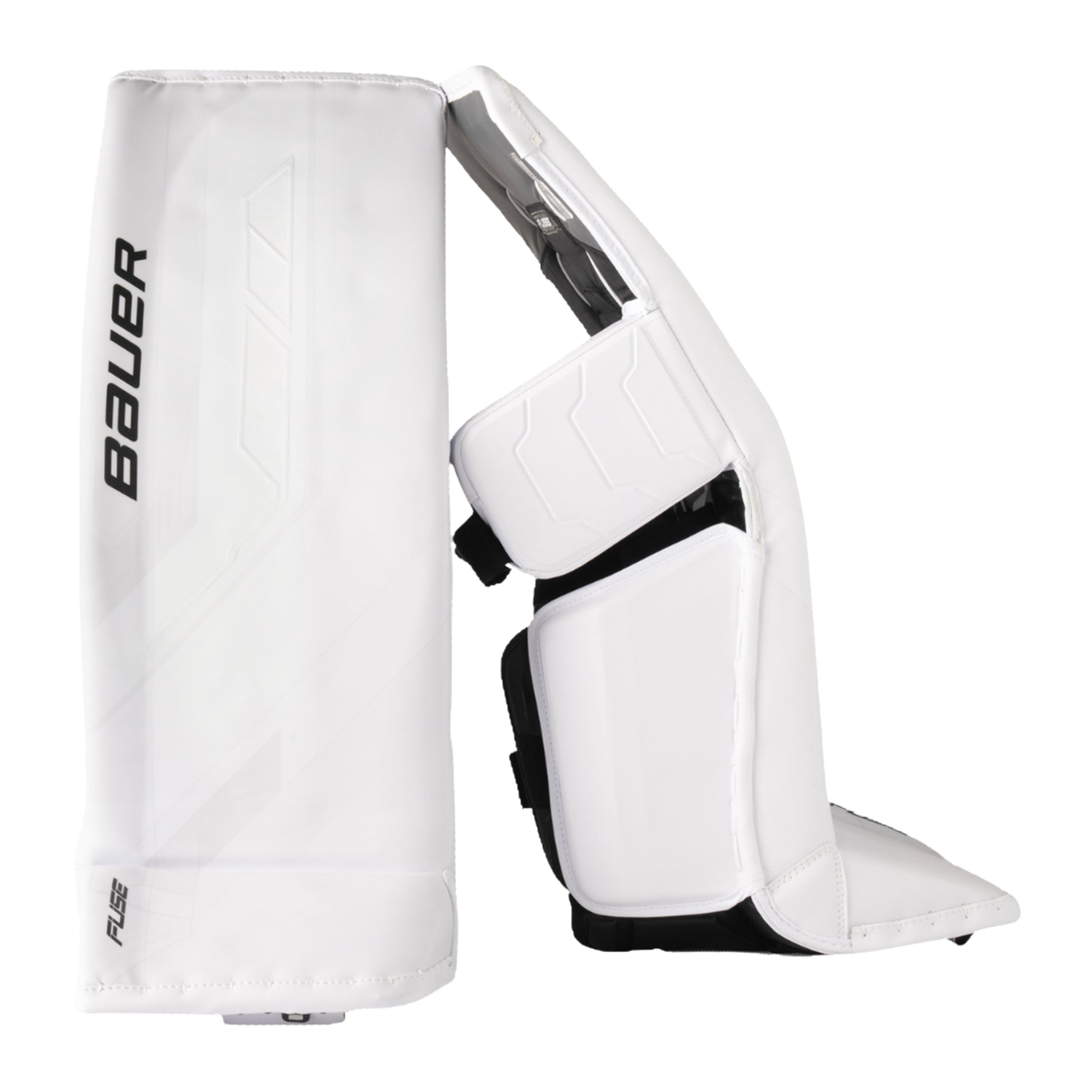 A photo of the Bauer Supreme Fuse Senior Goalie Pads in colour white.