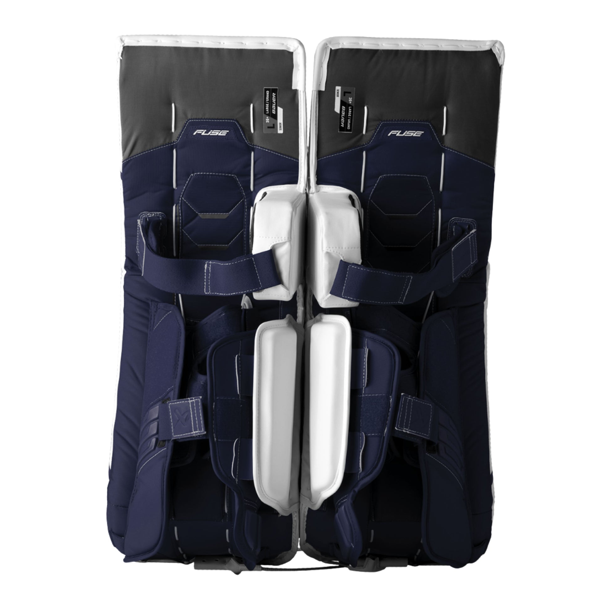 A photo of the Bauer Supreme Fuse Senior Goalie Pads in colour navy.