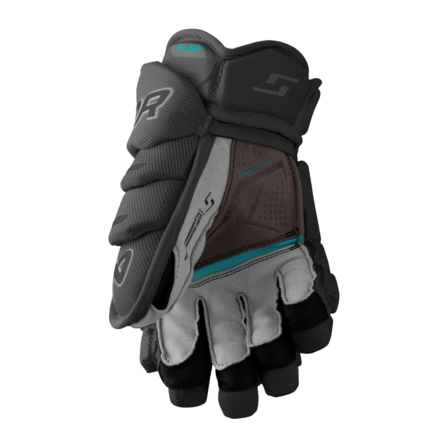 A photo of the Bauer Supreme Fuse Hockey Gloves in colour black