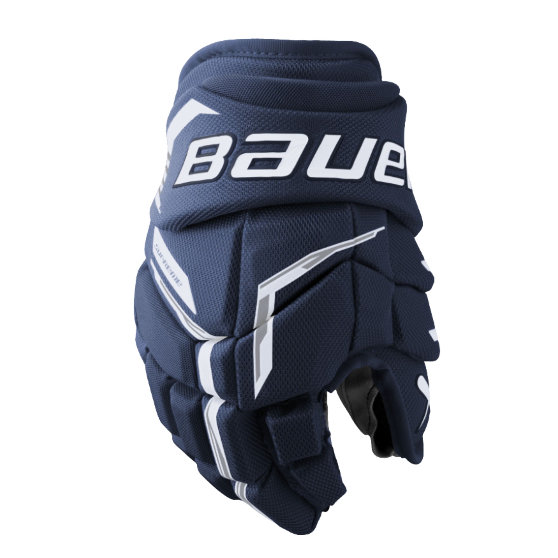 A photo of the Bauer Supreme Fuse Hockey Gloves in colour navy