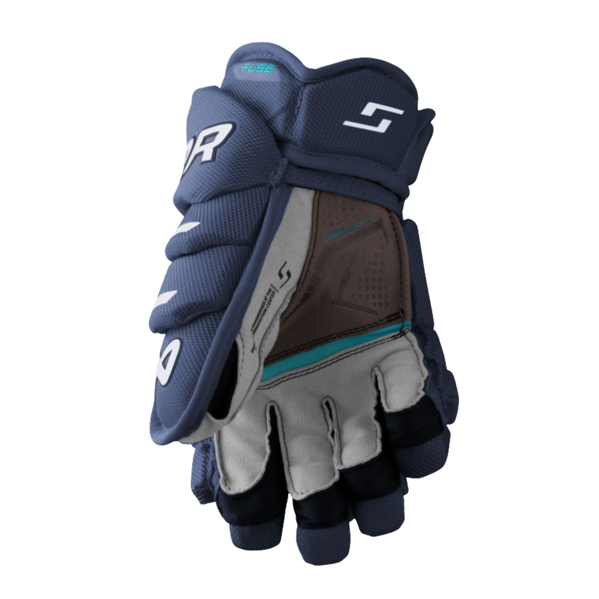 A photo of the Bauer Supreme Fuse Hockey Gloves in colour navy