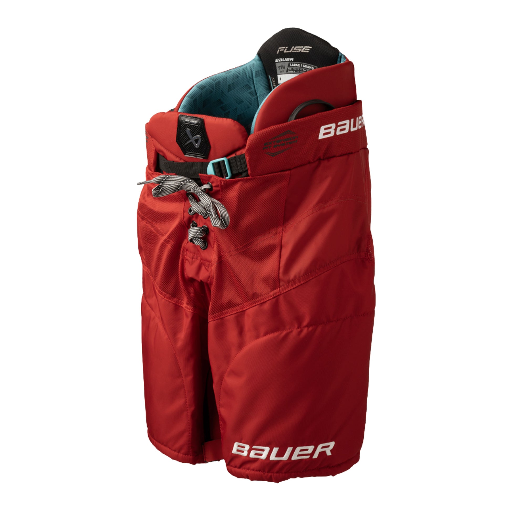A photo of the Bauer Supreme Fuse Youth Hockey Pants in colour red.