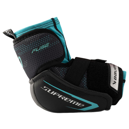 A photo of the Bauer Supreme Fuse Youth Elbow Pads in colour black and blue.