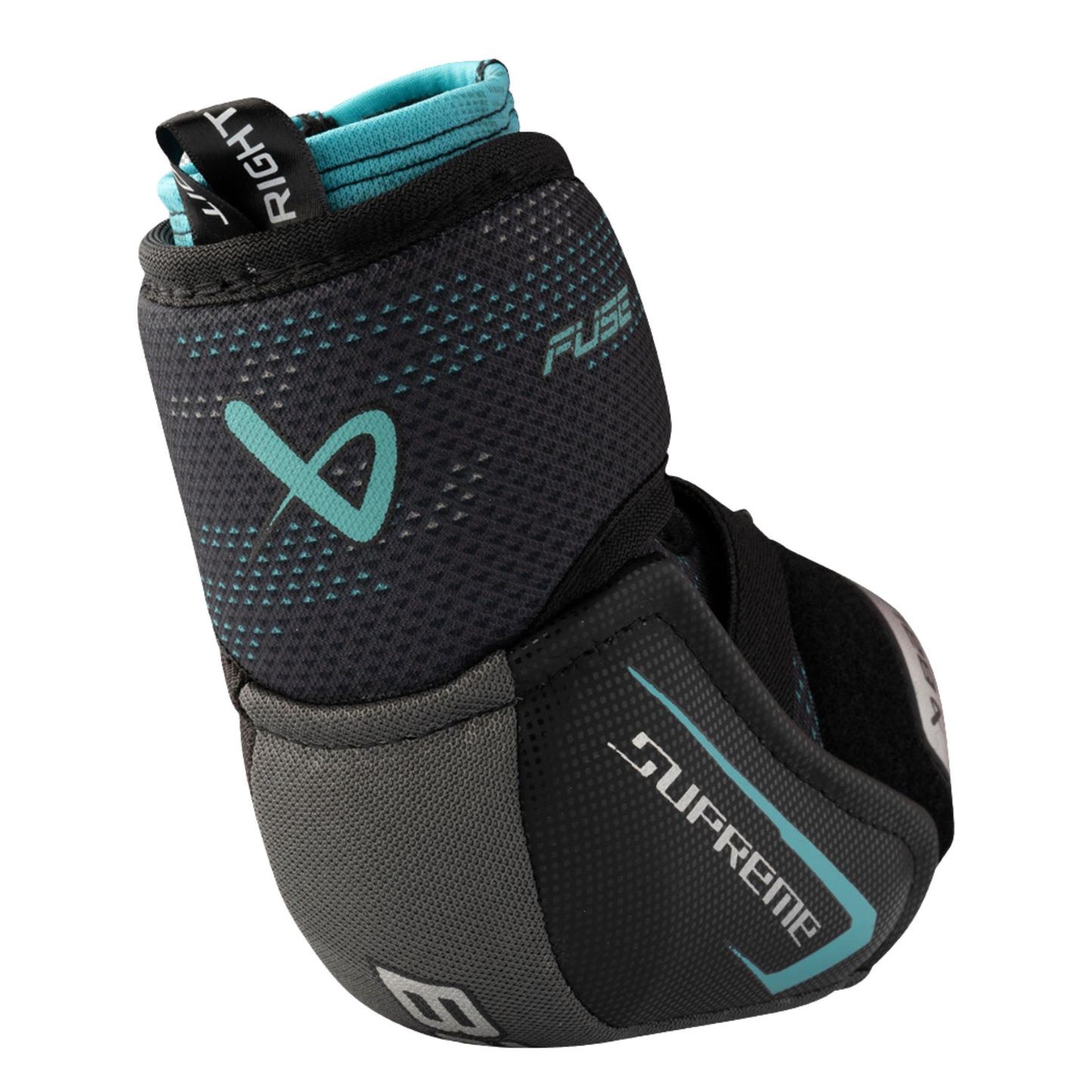 A photo of the Bauer Supreme Fuse Youth Elbow Pads in colour black and blue.