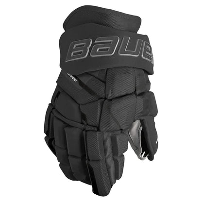 A Black Bauer Supreme MACH Intermediate Hockey Gloves (2023)