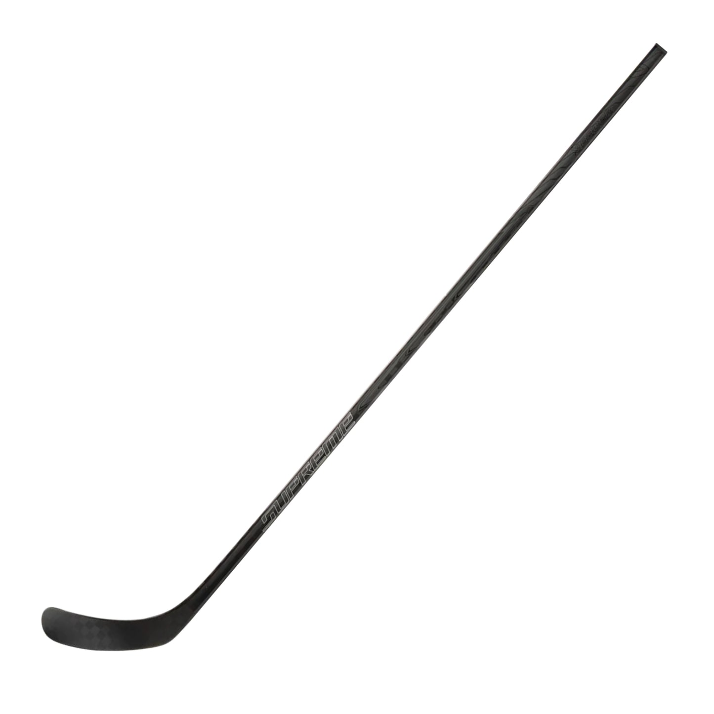 A photo of the Bauer Supreme Pro Hockey Stick (2026) in colour black, with grey Supreme logo.