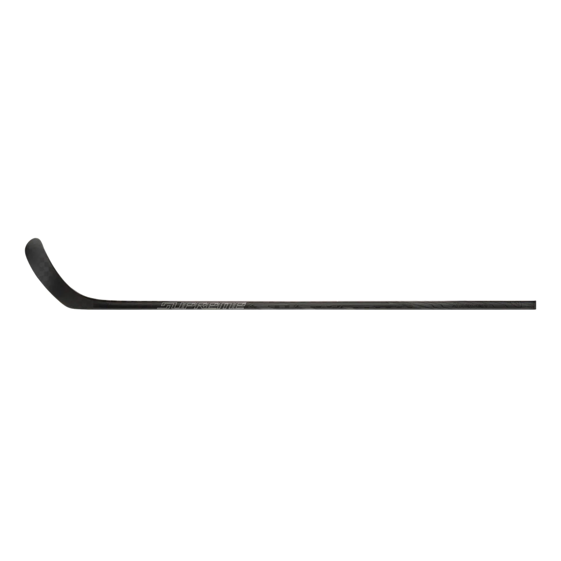 A photo of the Bauer Supreme Pro Hockey Stick (2026) in colour black, with grey Supreme logo.