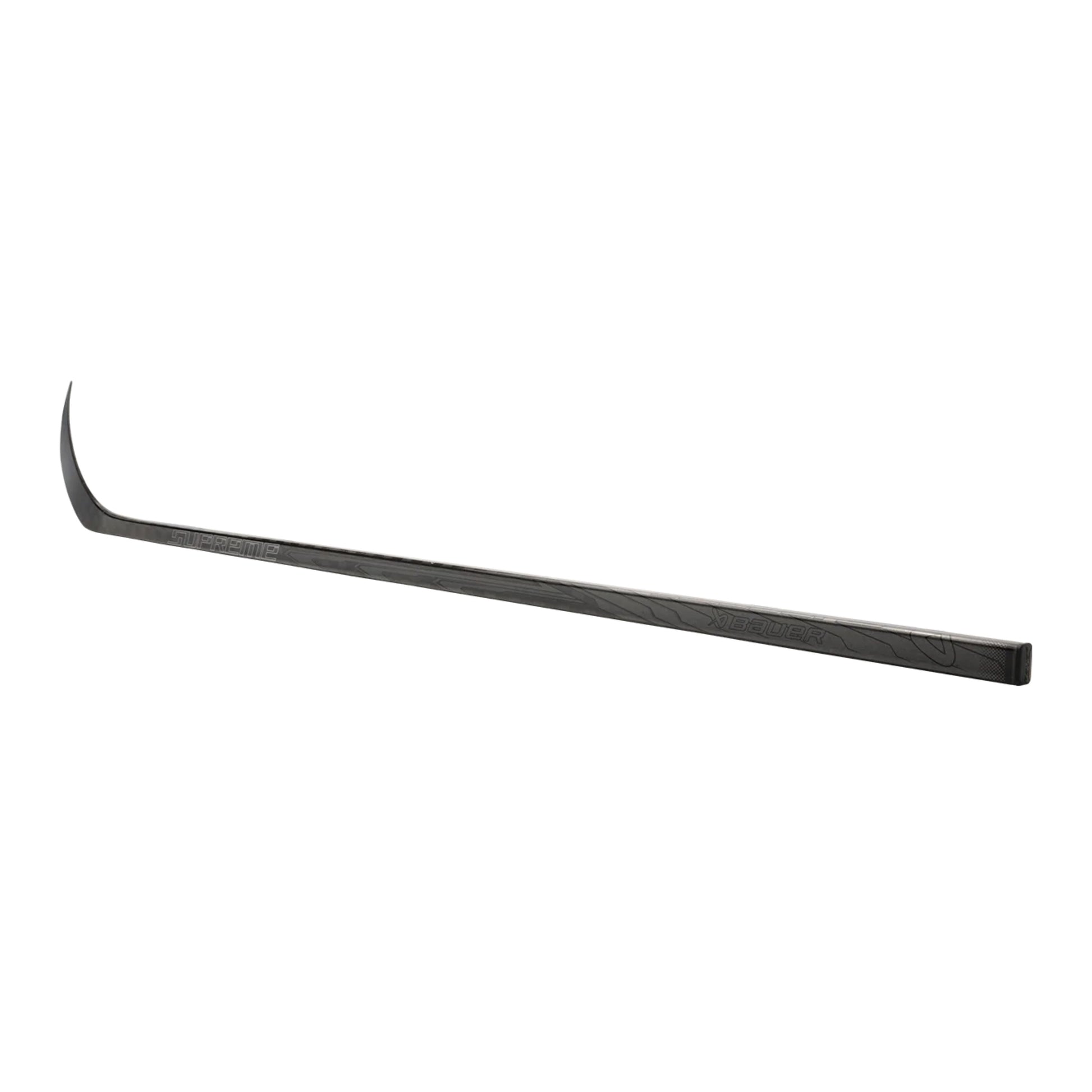 A photo of the Bauer Supreme Pro Hockey Stick (2026) in colour black, with grey Supreme logo.