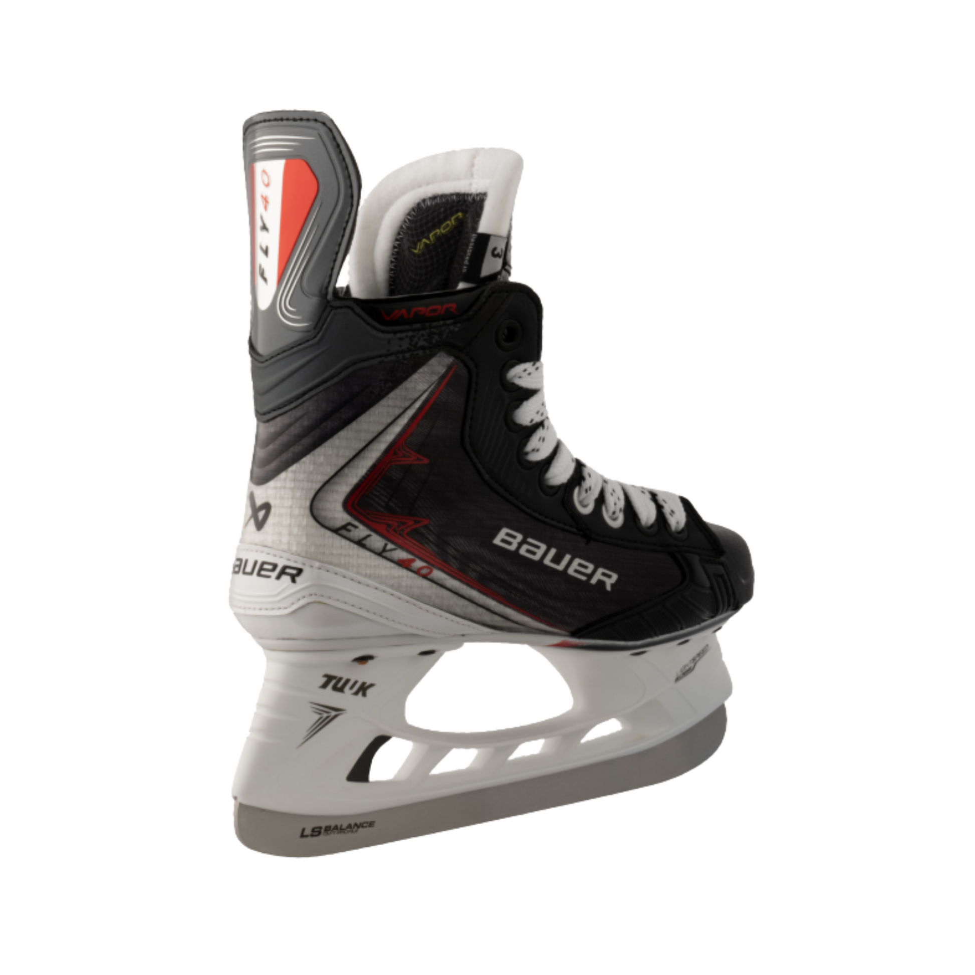 A photo of the Bauer Vapor FLY40 Junior Hockey Skates in colour black and red.