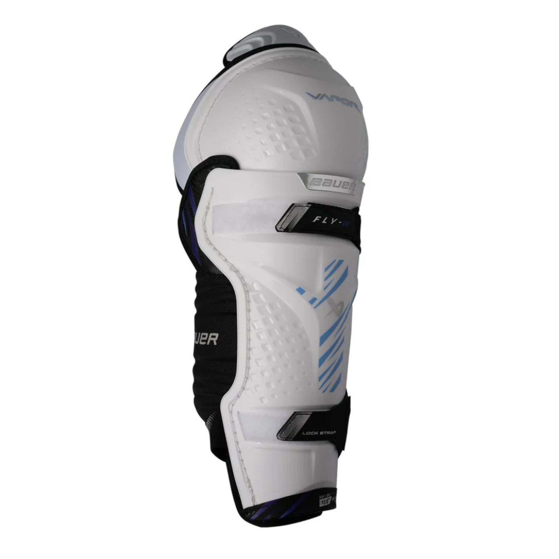 A photo of the Bauer Vapor Fly-W Women's Senior Hockey Shin Guards (2026) in colour white and black.