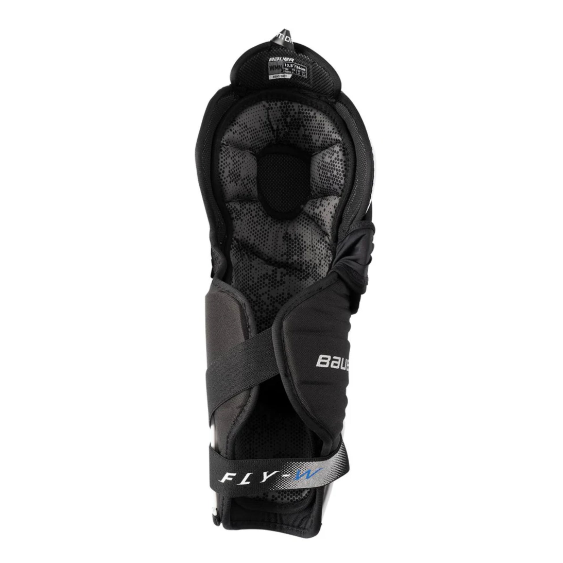 A photo of the Bauer Vapor Fly-W Women's Senior Hockey Shin Guards (2026) in colour white and black.