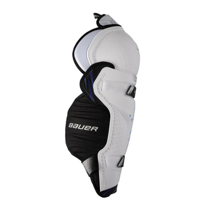 A photo of the Bauer Vapor Fly-W Women's Senior Hockey Shin Guards (2026) in colour white and black.