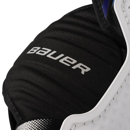 A photo of the Bauer Vapor Fly-W Women's Senior Hockey Shin Guards (2026) in colour white and black.