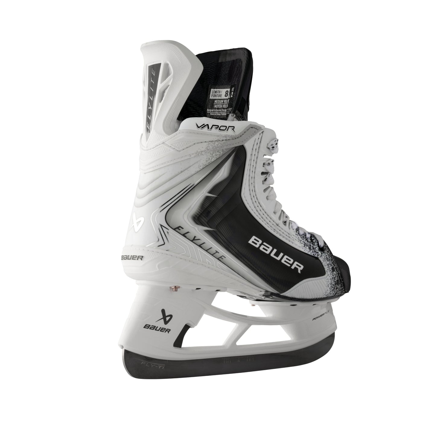 A photo of the Bauer Vapor Flylite LE Hockey Skates in colour white and black.