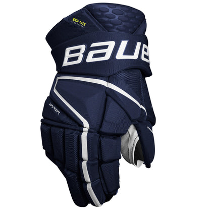 Bauer Vapor HyperLite Intermediate Hockey Gloves Navy