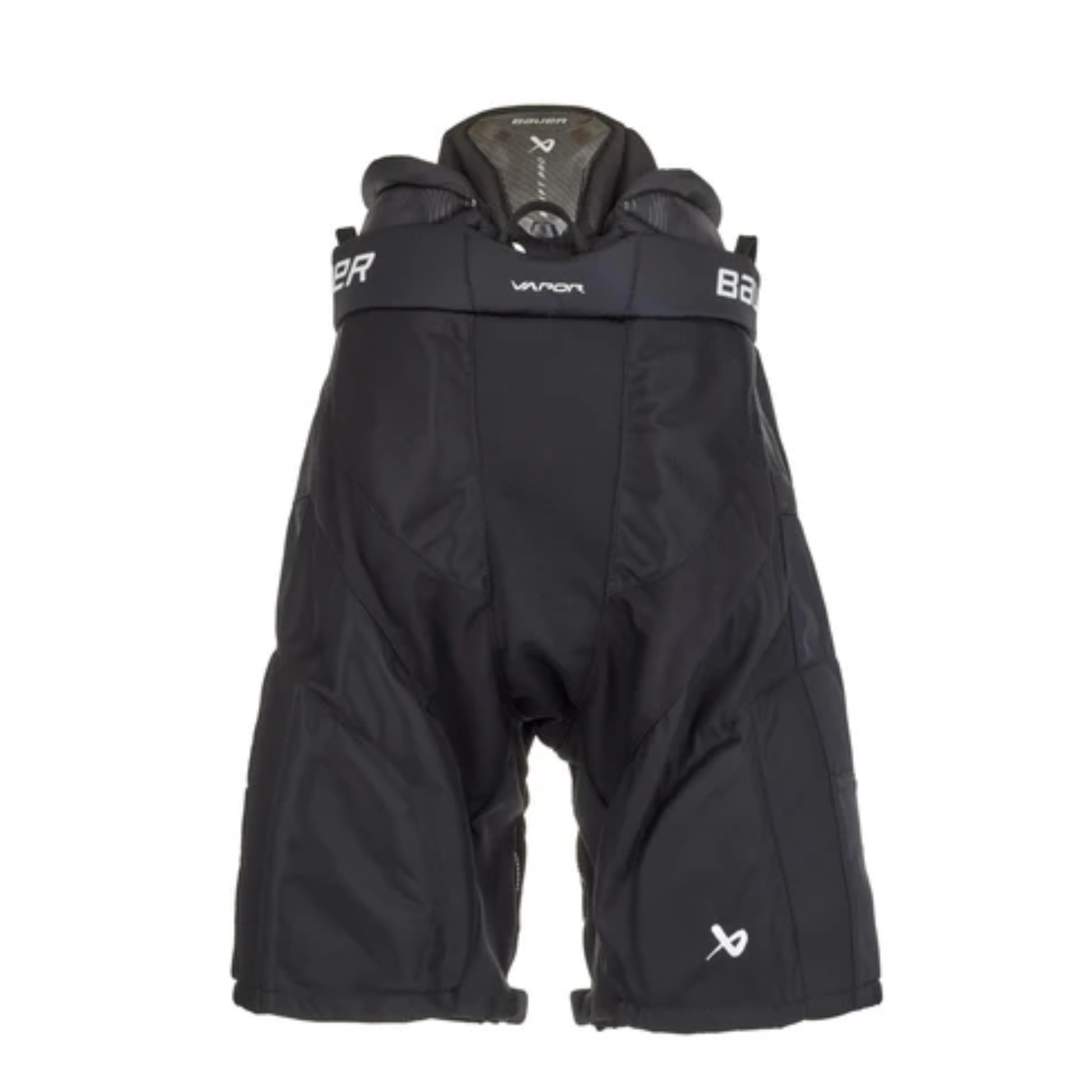 A photo of the Bauer Vapor Shift Pro Junior Hockey Pants (2025) in colour black and green.