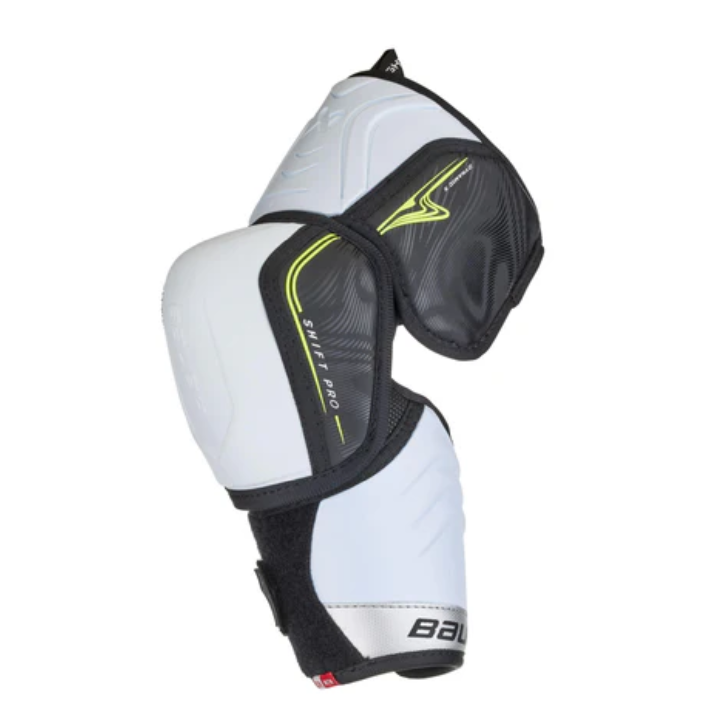 A photo of the Bauer Vapor Shift Pro Senior Elbow Pads (2025) in colour white and black.