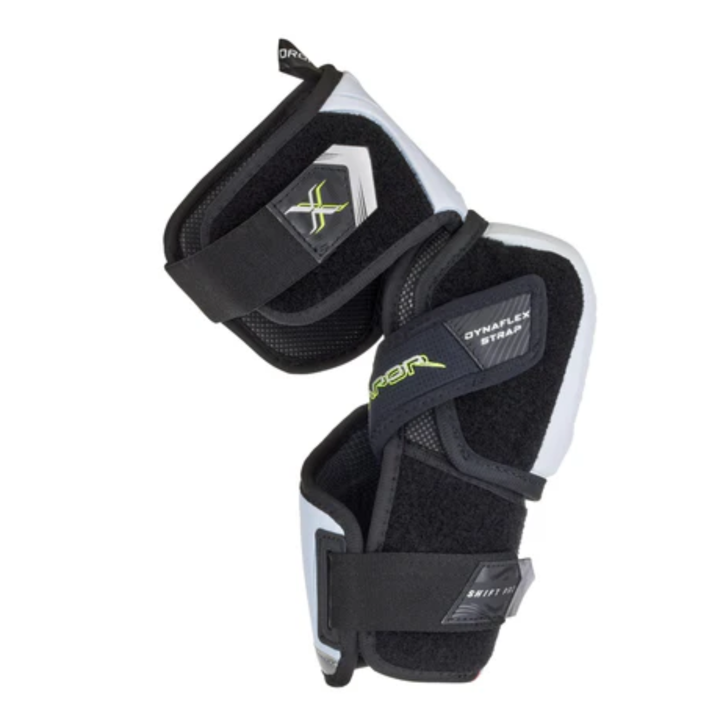A photo of the Bauer Vapor Shift Pro Senior Elbow Pads (2025) in colour white and black.