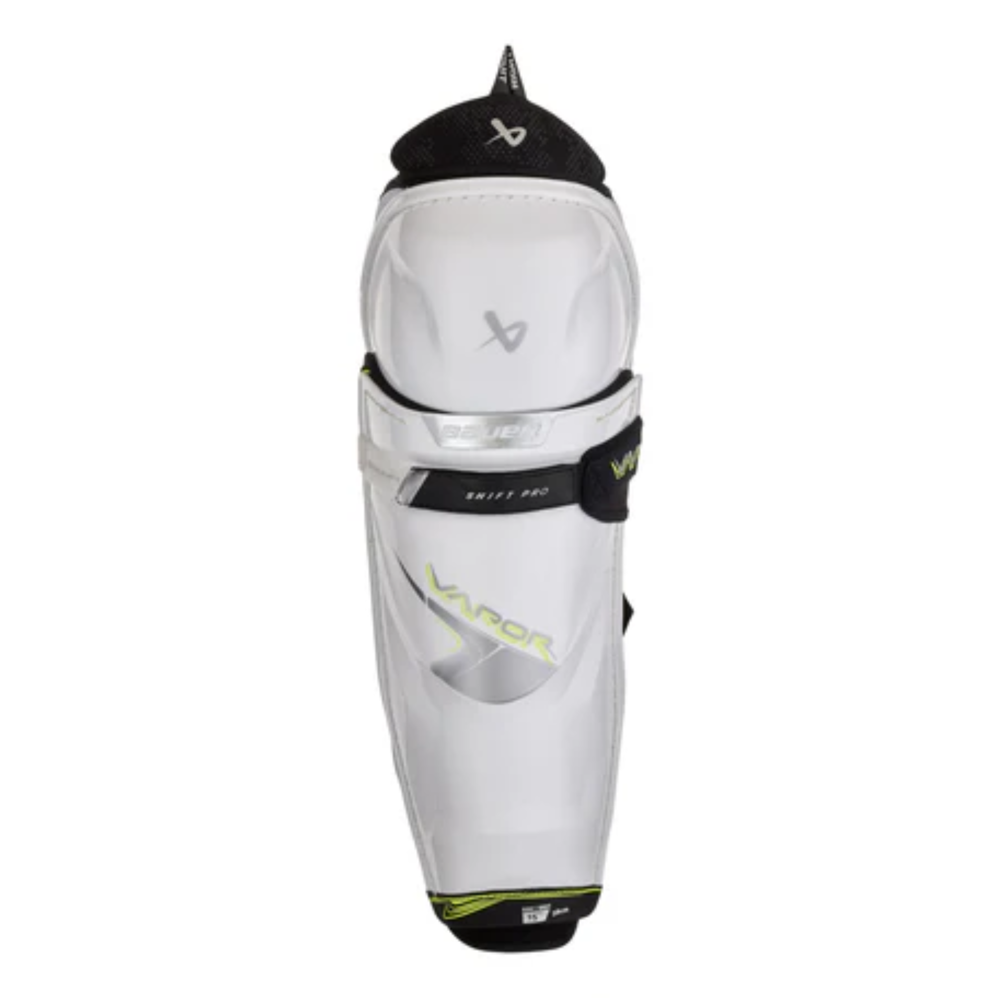 A photo of the Bauer Vapor Shift Pro Senior Shin Guard (2025) in colour white and black.