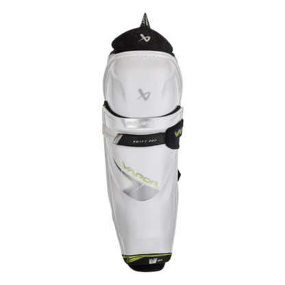 A photo of the Bauer Vapor Shift Pro Senior Shin Guard (2025) in colour white and black.