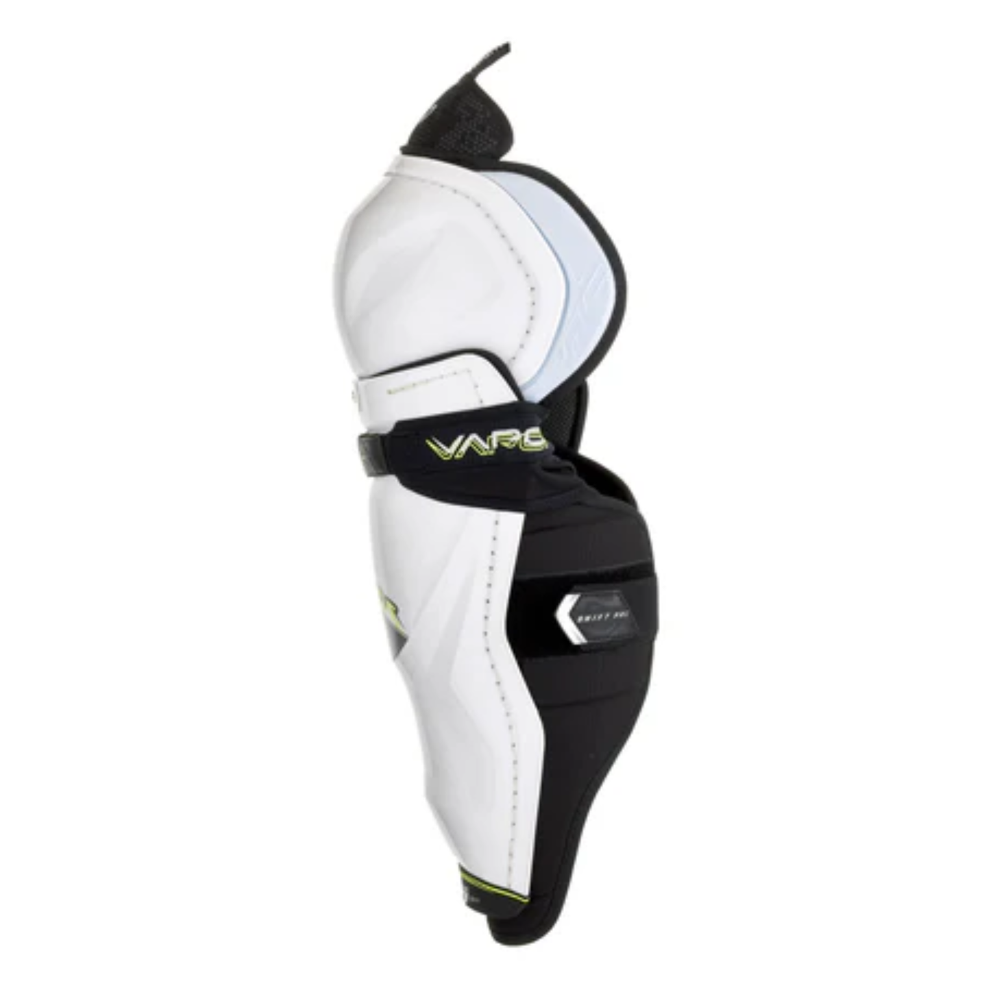 A photo of the Bauer Vapor Shift Pro Senior Shin Guard (2025) in colour white and black.