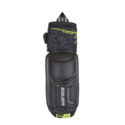 A photo of the Bauer Vapor Shift Pro Youth Hockey Elbow Pads (2025) in colour black and green.