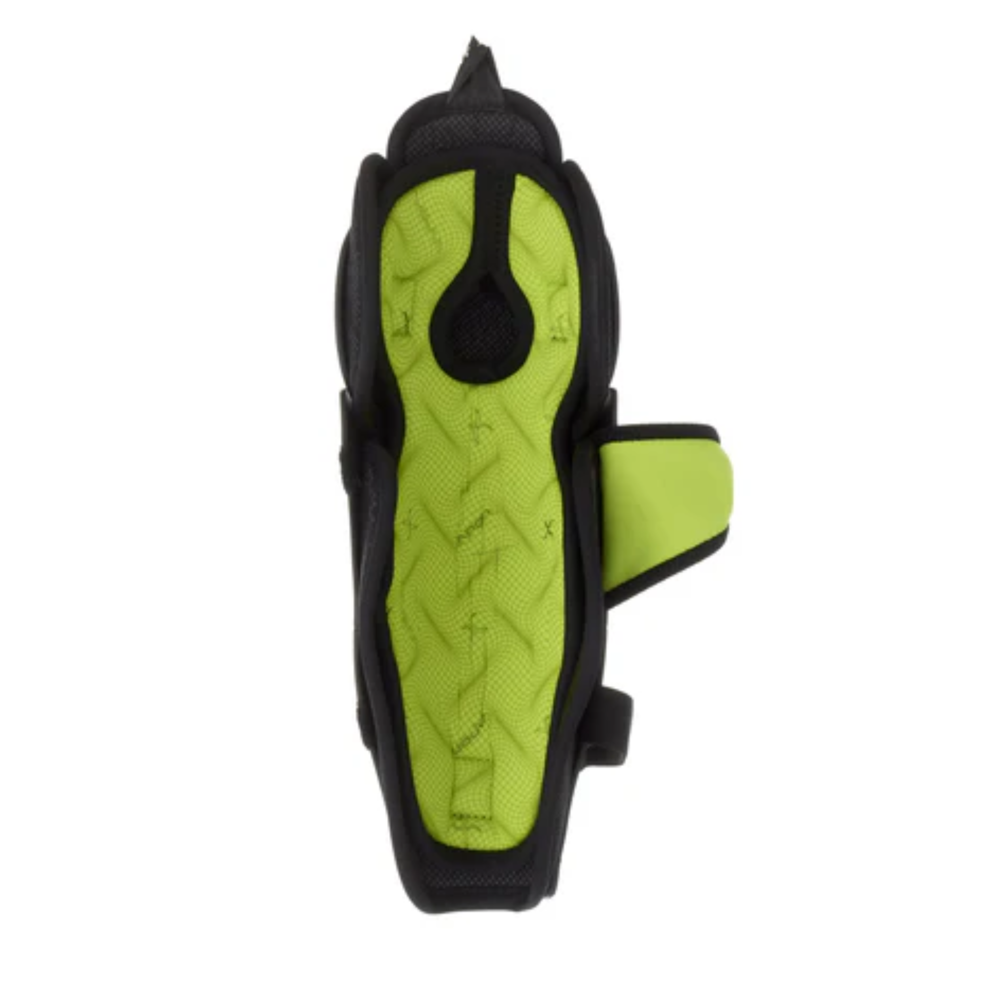 A photo of the Bauer Vapor Shift Pro Youth Shin Guard (2025) in colour black and green.