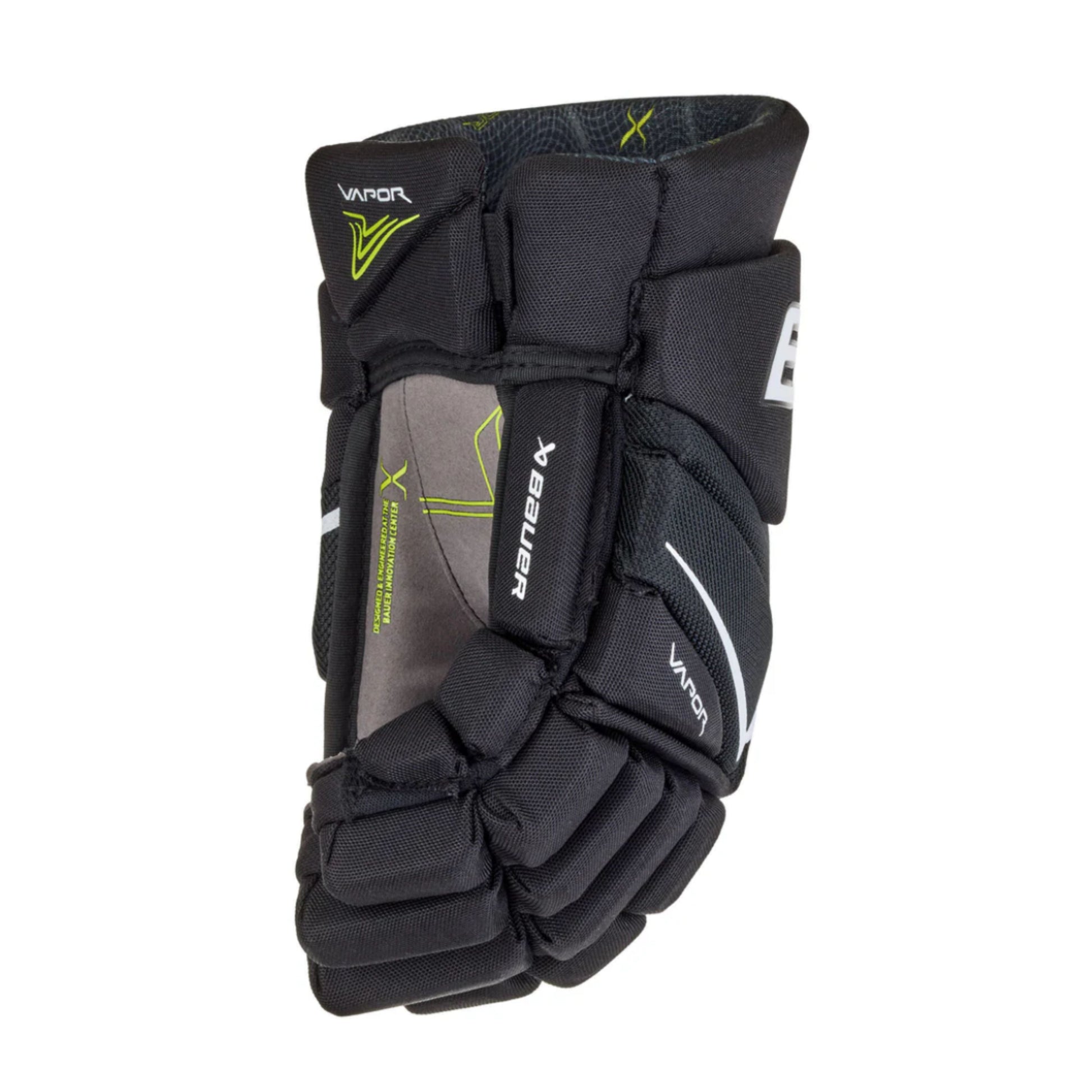 A photo of the Bauer Vapor Velocity Hockey Gloves in colour black and white.