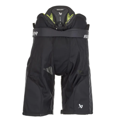 A photo of the Bauer Vapor Velocity Hockey Pants (2025) in colour black and green.