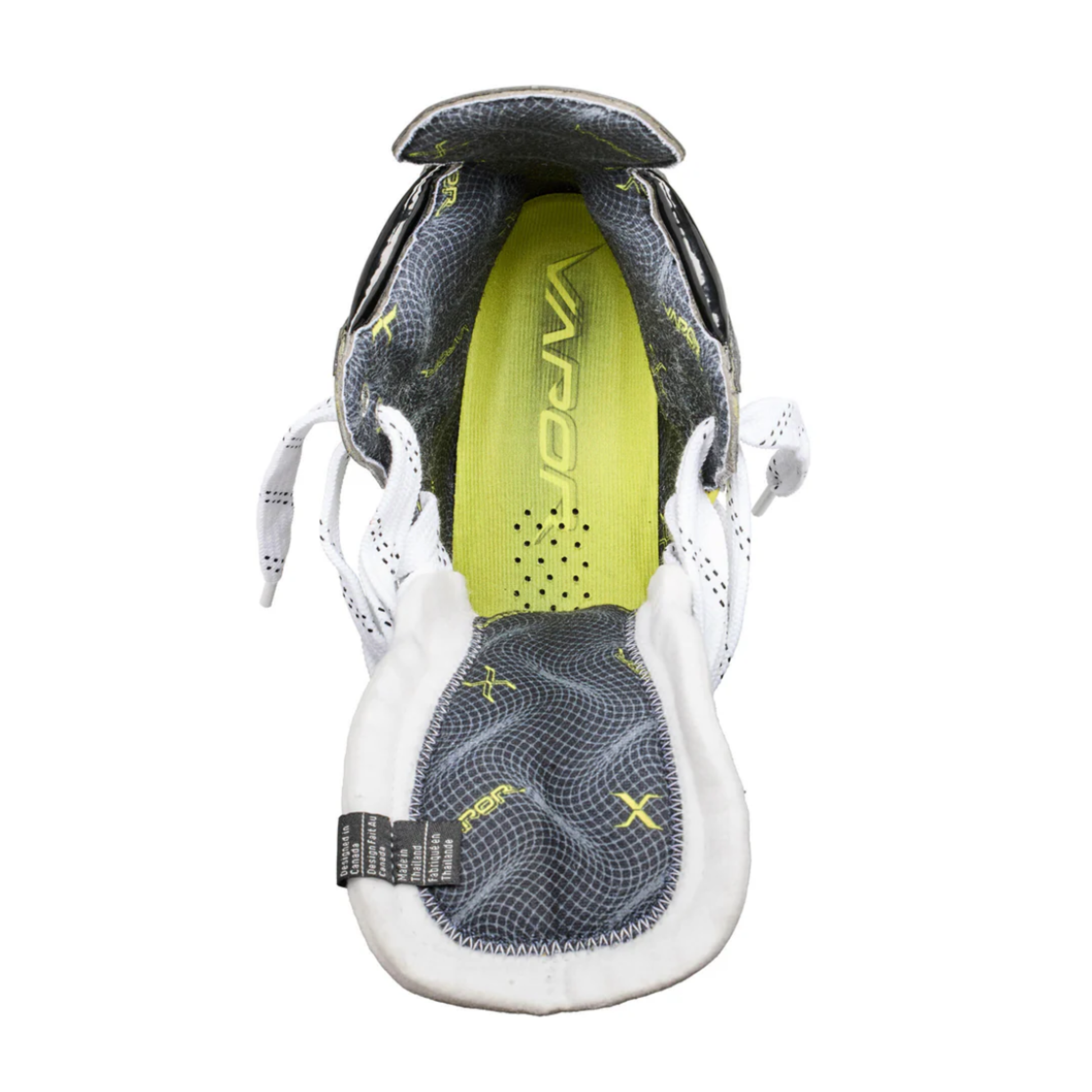 A photo of the Bauer Vapor Velocity Hockey Skates in colour black and white.