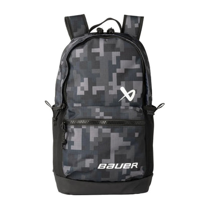 A photo of the Bauer Varsity Backpack (2026) in colour camo.