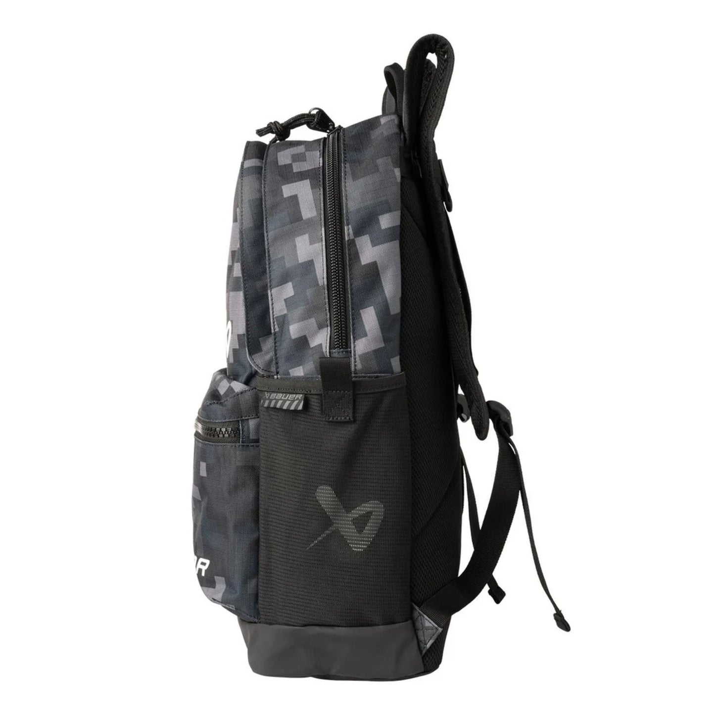 A photo of the Bauer Varsity Backpack (2026) in colour camo.