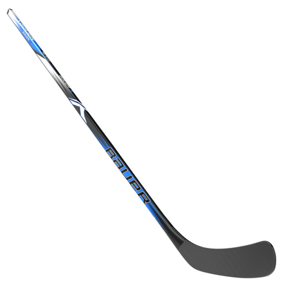 A photo of the Bauer X Series Senior Hockey Stick in colour black and blue, blade view.