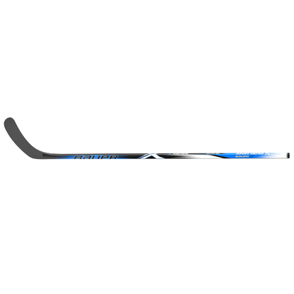 A photo of the Bauer X Series Senior Hockey Stick in colour black and blue, side view.