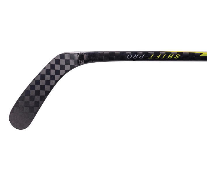 A photo of the 2025  Bauer Vapor Shift Pro Grip Senior Hockey Stick in colour black and silver. 