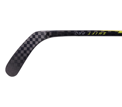 A photo of the 2025  Bauer Vapor Shift Pro Grip Senior Hockey Stick in colour black and silver. 